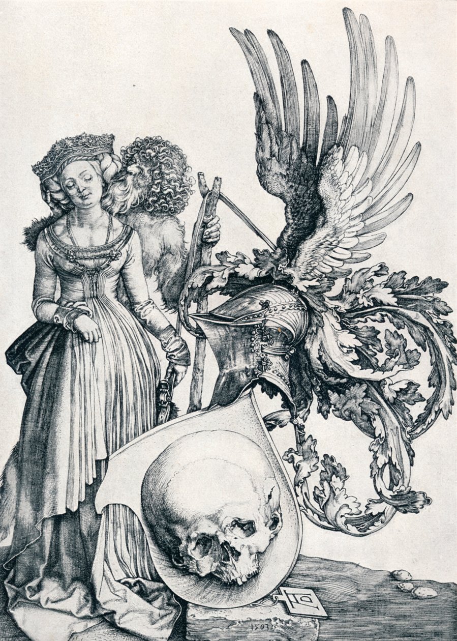 Címer koponyával, 1503 1906 alkotó: Albrecht Dürer