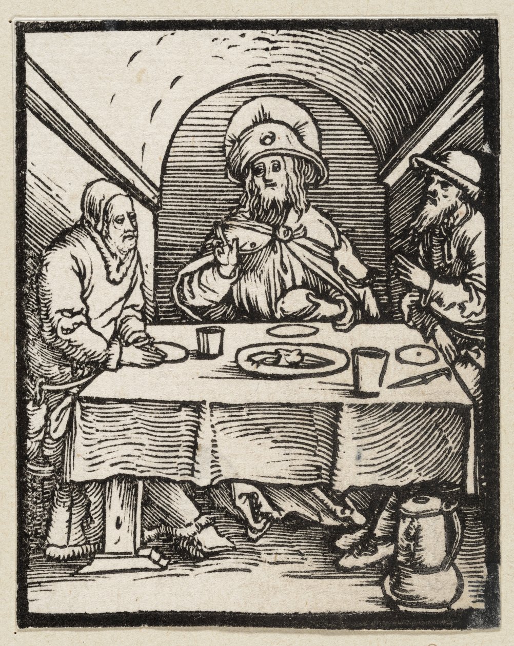 Az emmauszi vacsora (43 vallási téma) alkotó: Albrecht Dürer