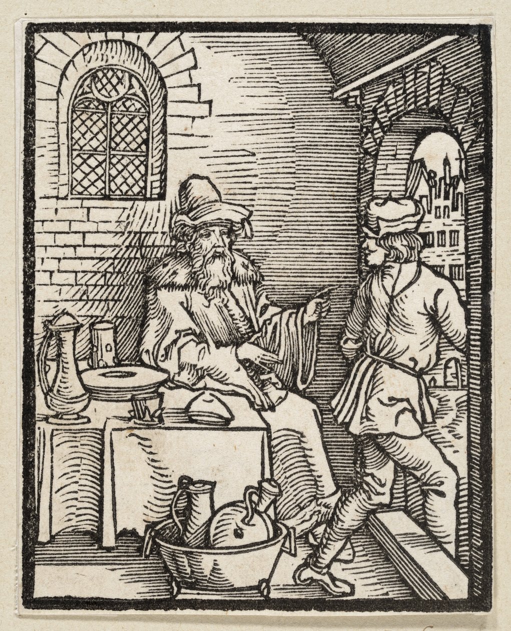A lakoma vendégek nélkül (a Postilla című műből, 43 fametszet) alkotó: Albrecht Dürer