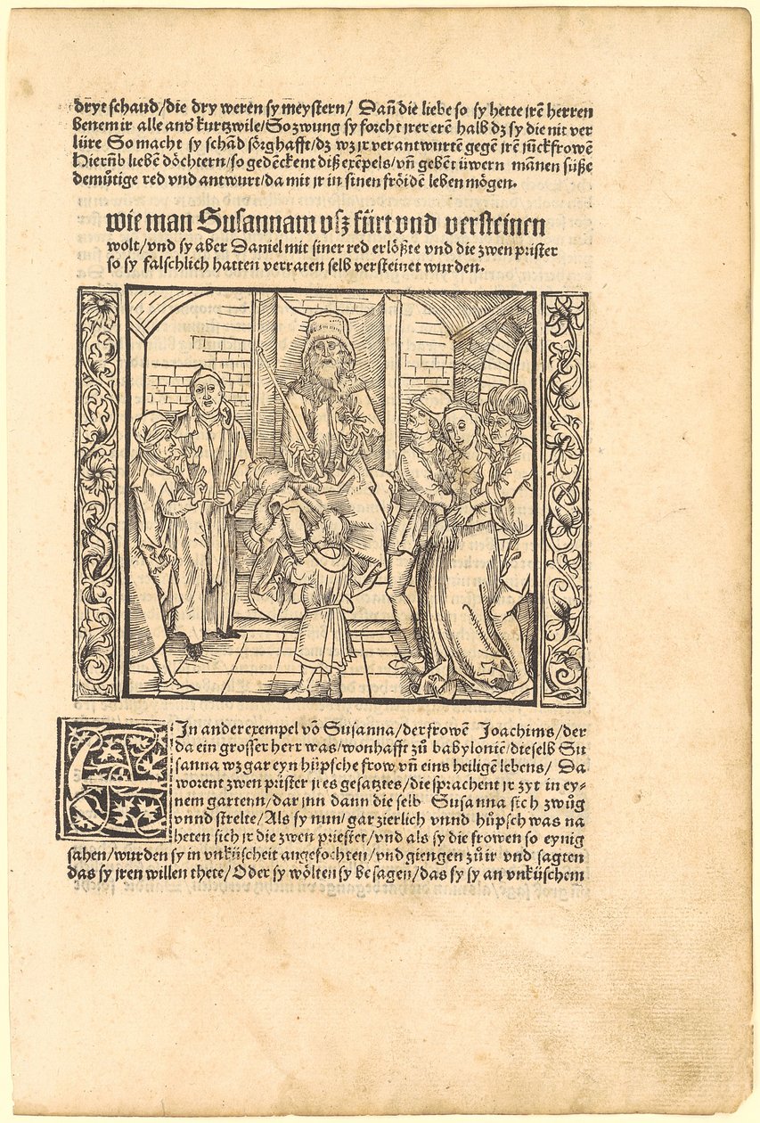 A gyermek Dániel leleplezi Zsuzsanna vádlóit a bíróság előtt alkotó: Albrecht Dürer