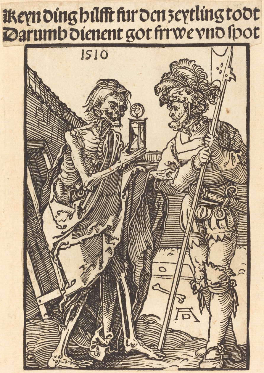 A Halál és a Lansquenet, 1510. alkotó: Albrecht Dürer
