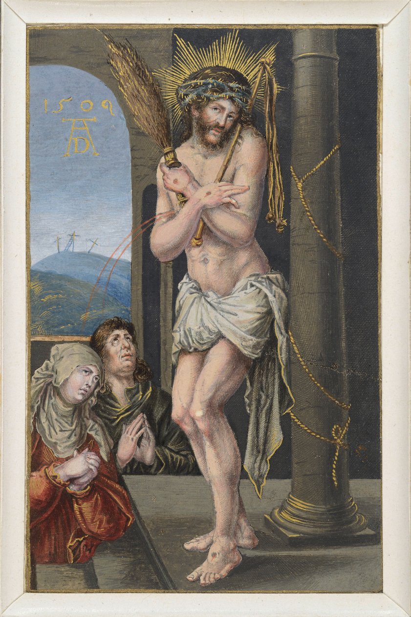 A szenvedő Krisztus az ostorozási oszlopnál alkotó: Albrecht Dürer
