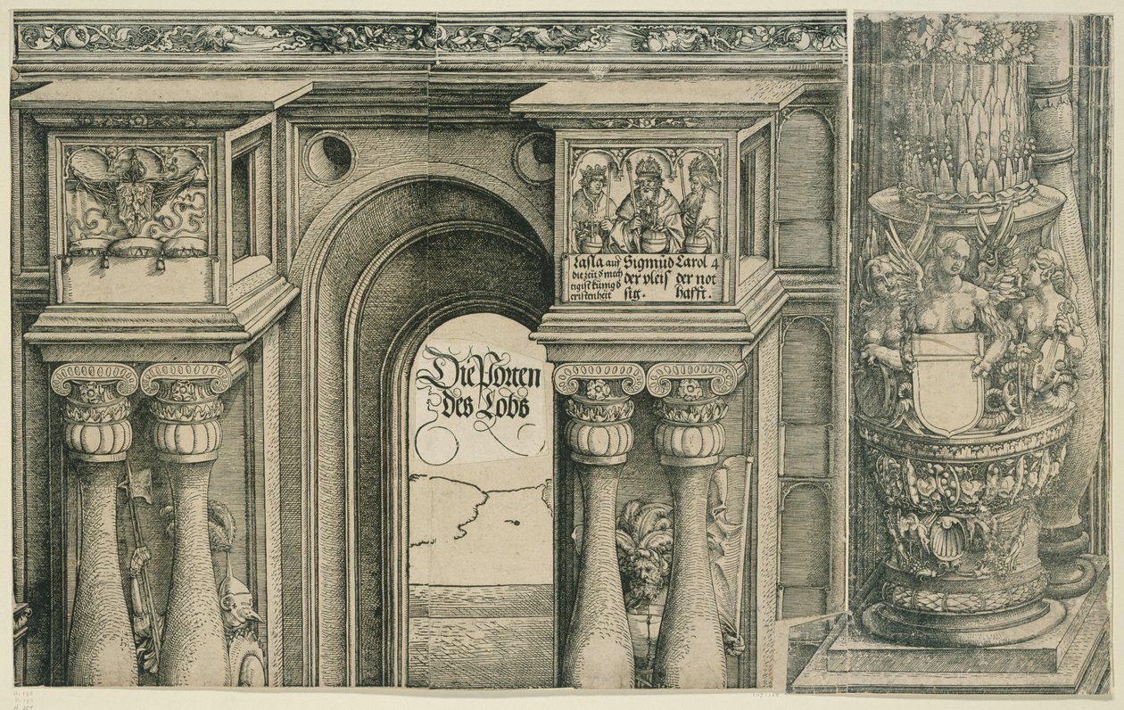 I. Miksa császár diadalíve (11): A bal oldali kapu íve alkotó: Albrecht Dürer