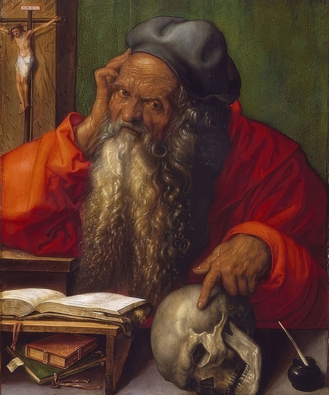 Szent Jeromos a lakhatásban. 1521 alkotó: Albrecht Dürer