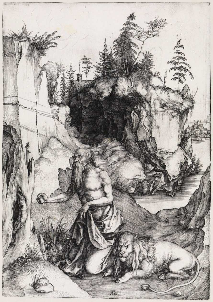 Szent Jeromos a pusztában alkotó: Albrecht Dürer