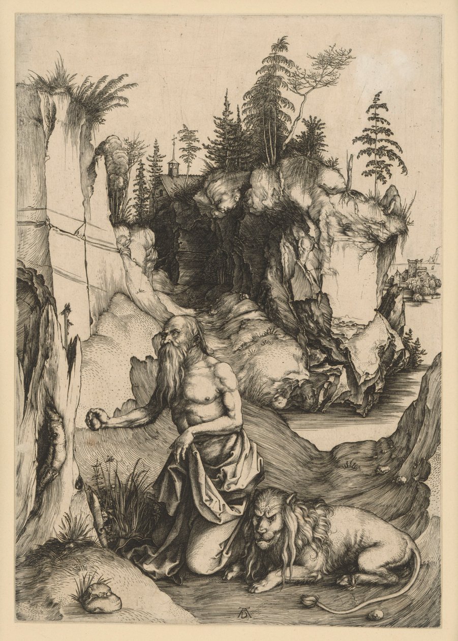 Szent Jeromos a pusztában alkotó: Albrecht Dürer