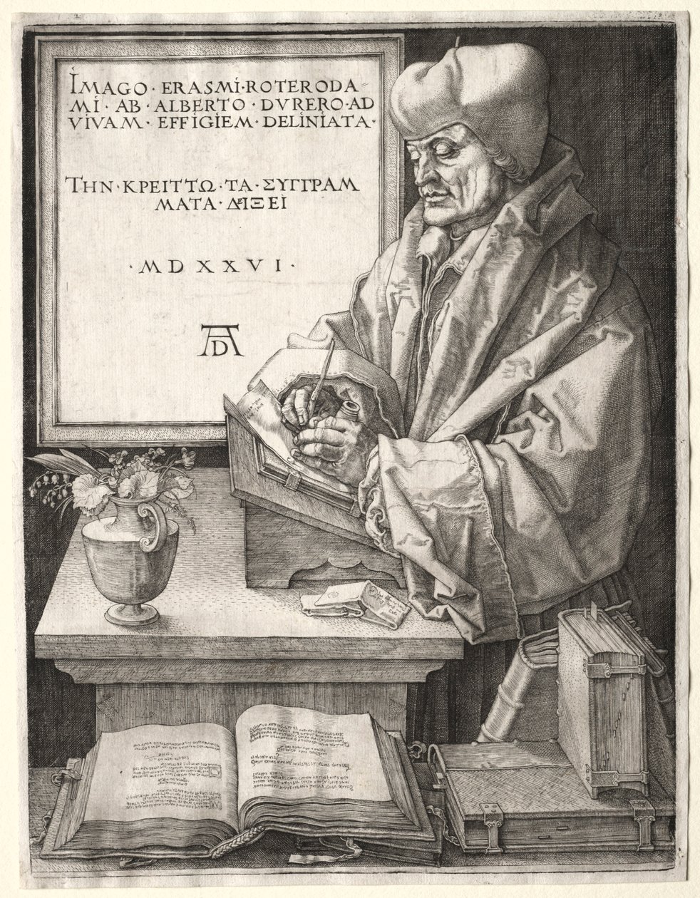 Rotterdami Desiderius Erasmus, 1526. alkotó: Albrecht Dürer