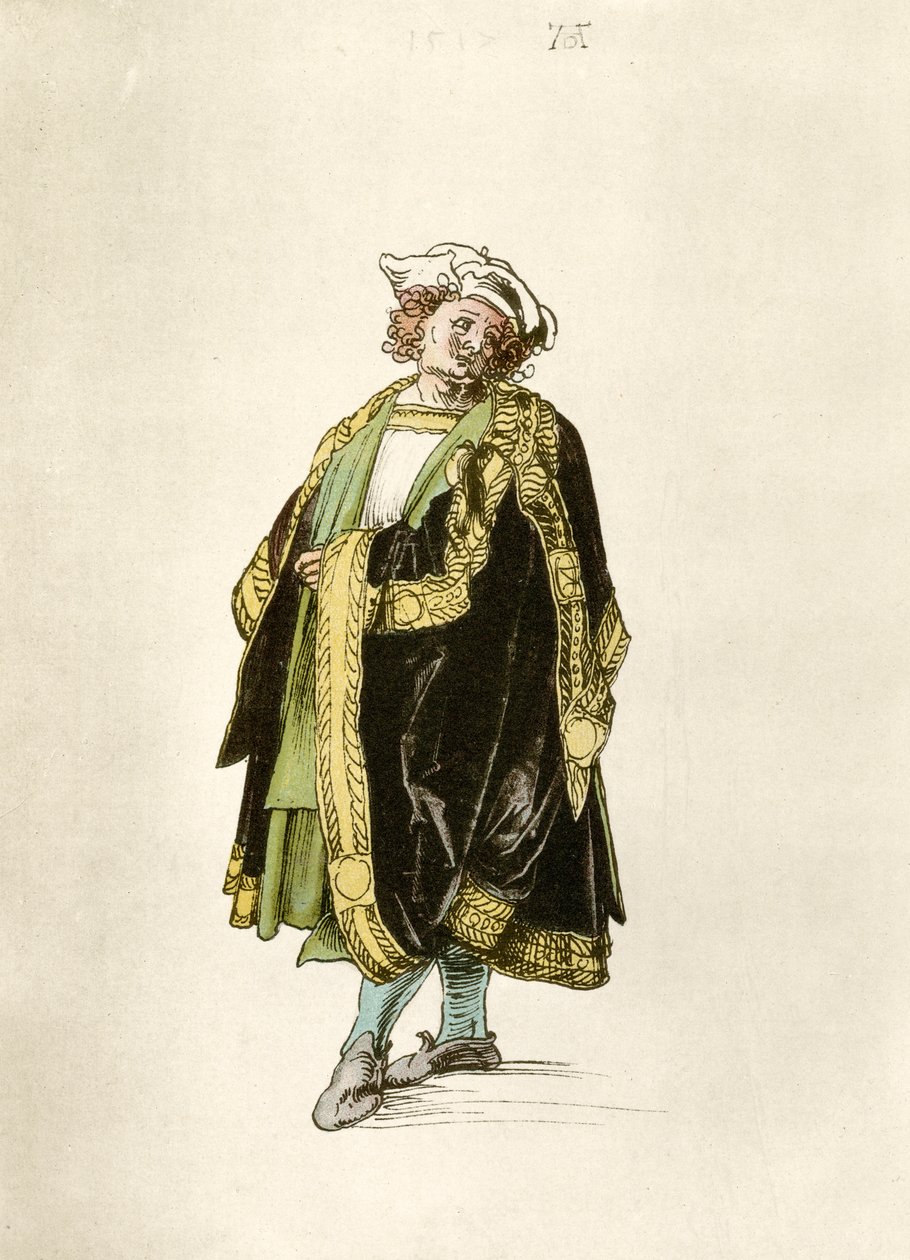 Császári udvari ruha tervezése alkotó: Albrecht Dürer