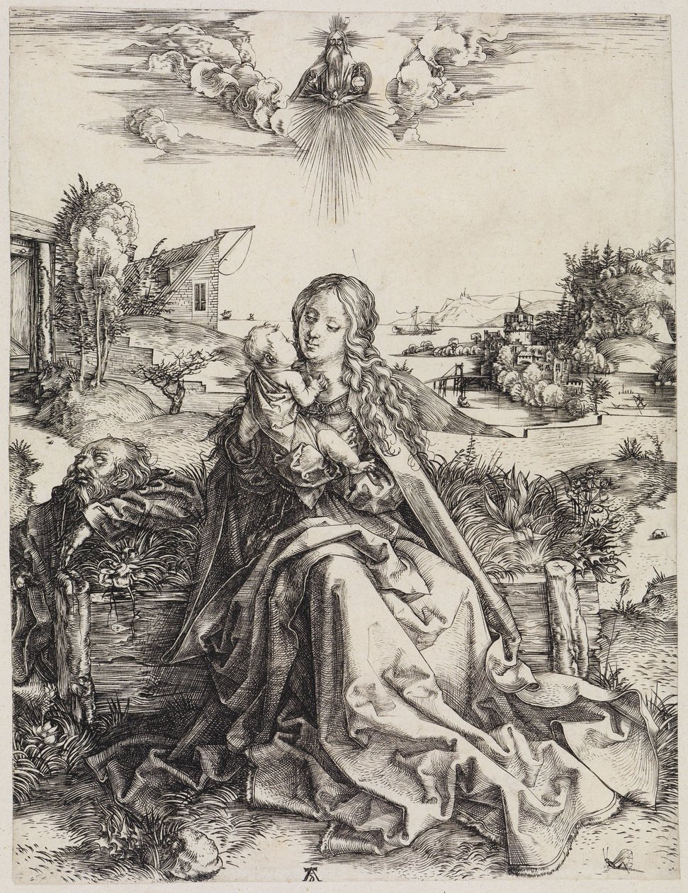 A Szent család sáskával alkotó: Albrecht Dürer