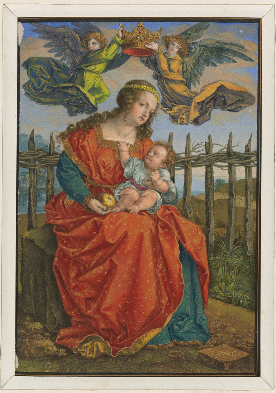 A Szűzanya két angyal által megkoronázva alkotó: Albrecht Dürer