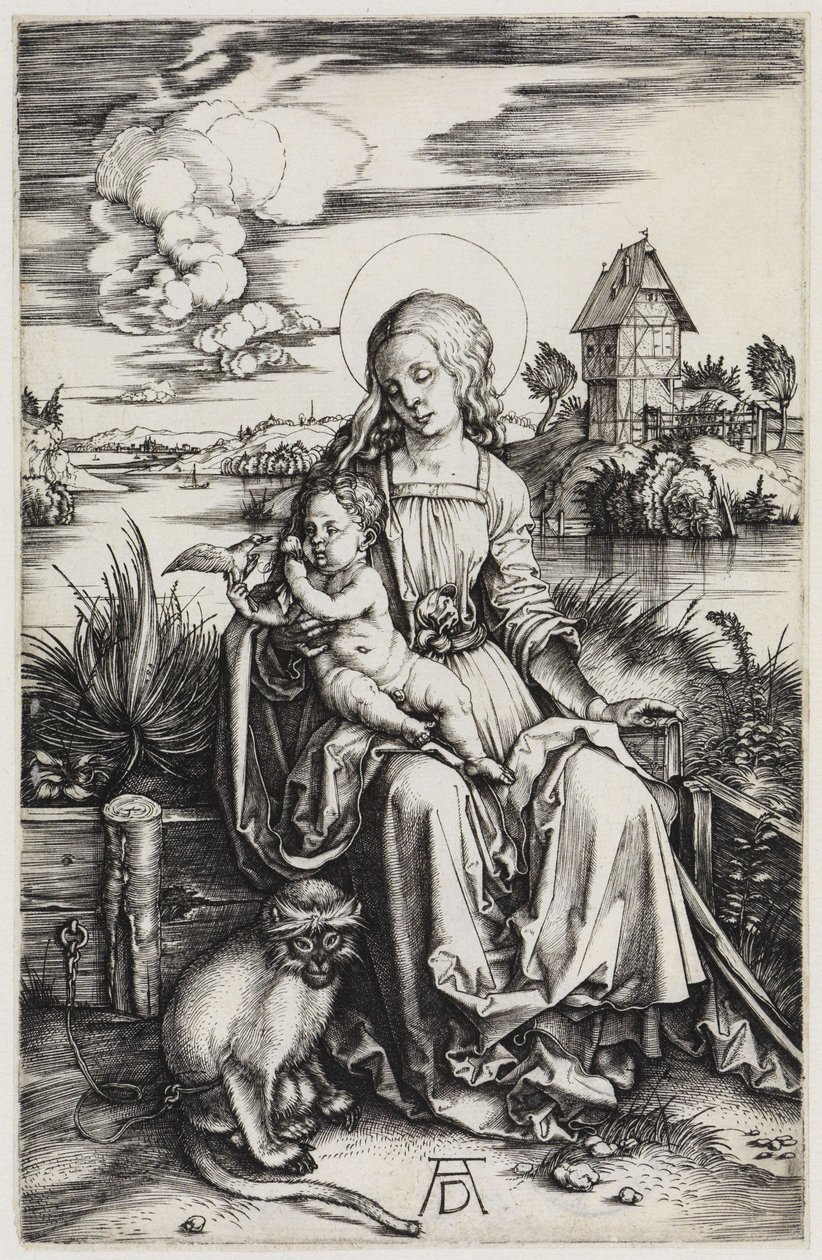 A Madonna a tengeri majommal alkotó: Albrecht Dürer