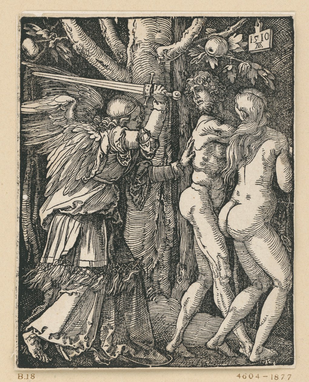 Kiűzetés a Paradicsomból (Kis passió) alkotó: Albrecht Dürer