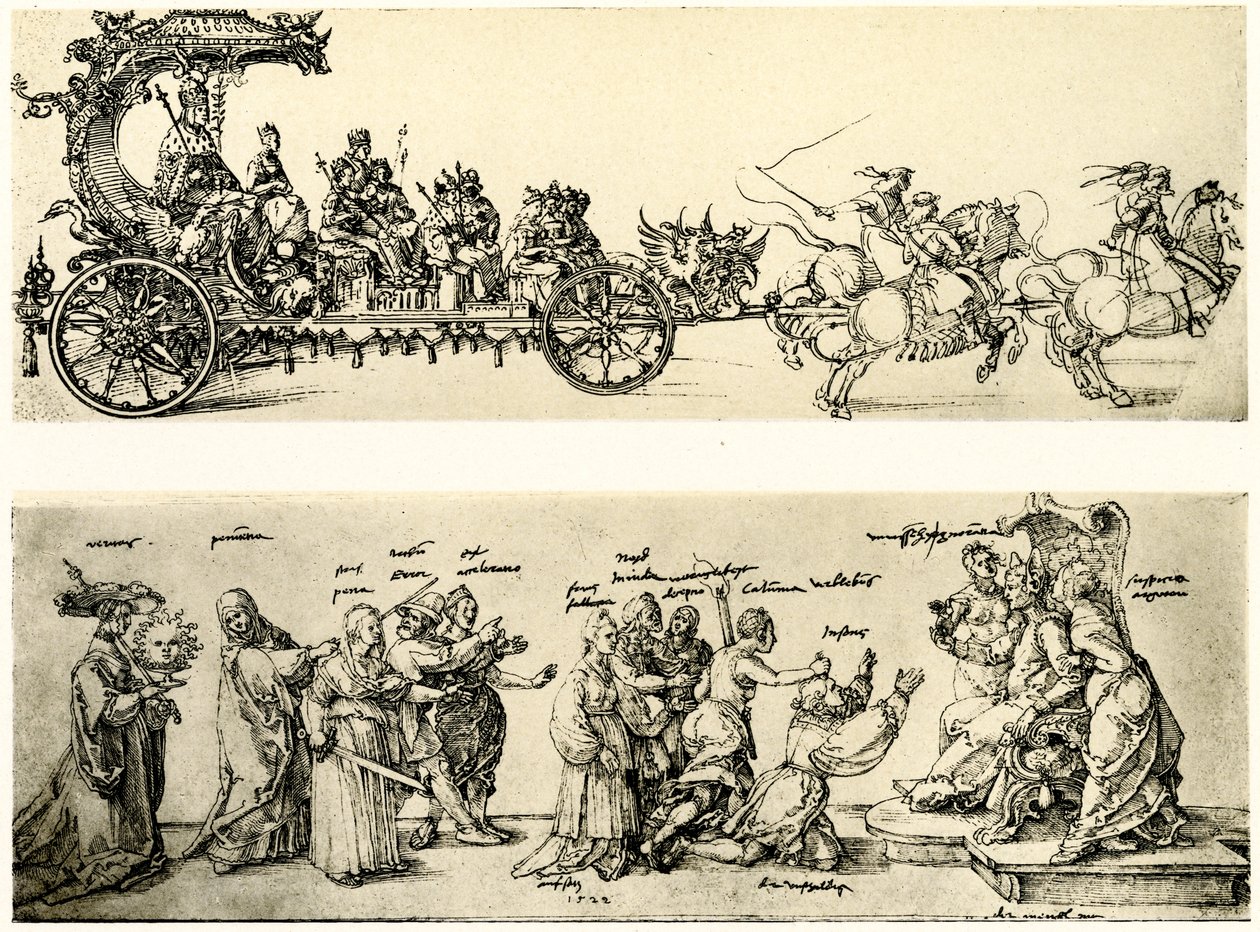 Tervezet I. Maximilian császár szekerére alkotó: Albrecht Dürer