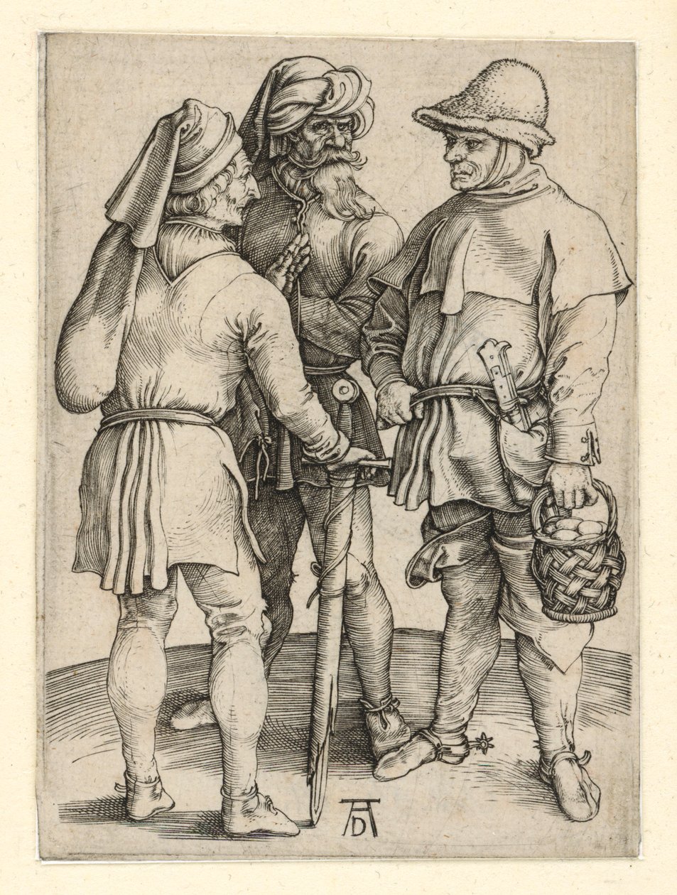 Három paraszt beszélgetés közben alkotó: Albrecht Dürer