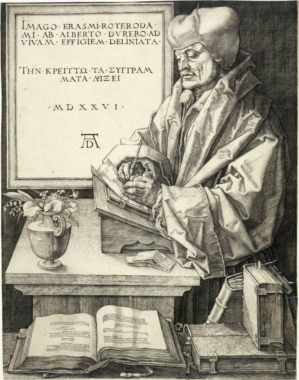 Erasmus von Rotterdam (Bartsch 107) alkotó: Albrecht Dürer