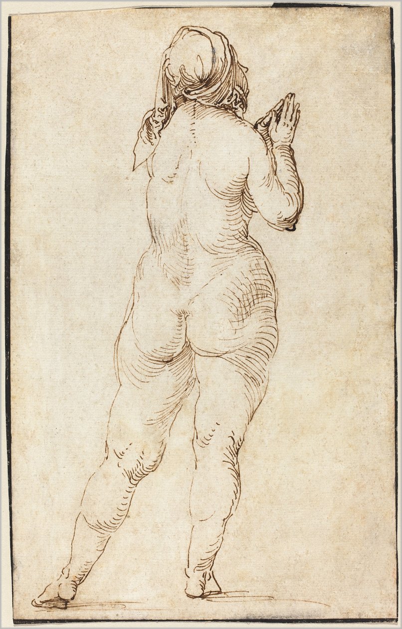 Női meztelenül imádkozik alkotó: Albrecht Dürer