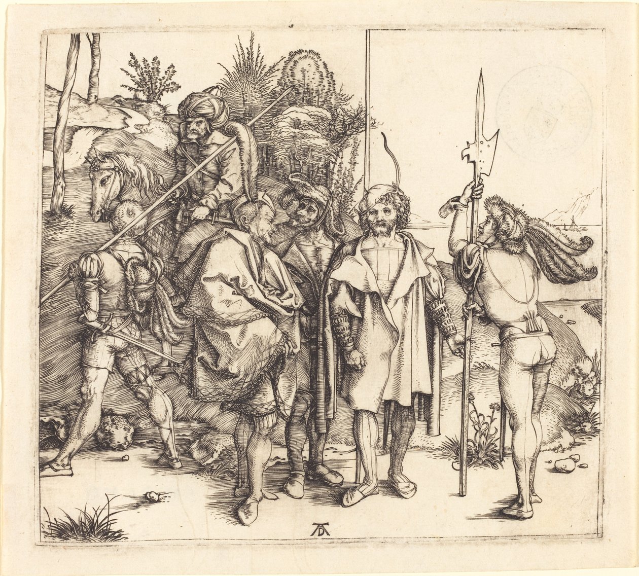 Öt katona és egy török lóháton alkotó: Albrecht Dürer