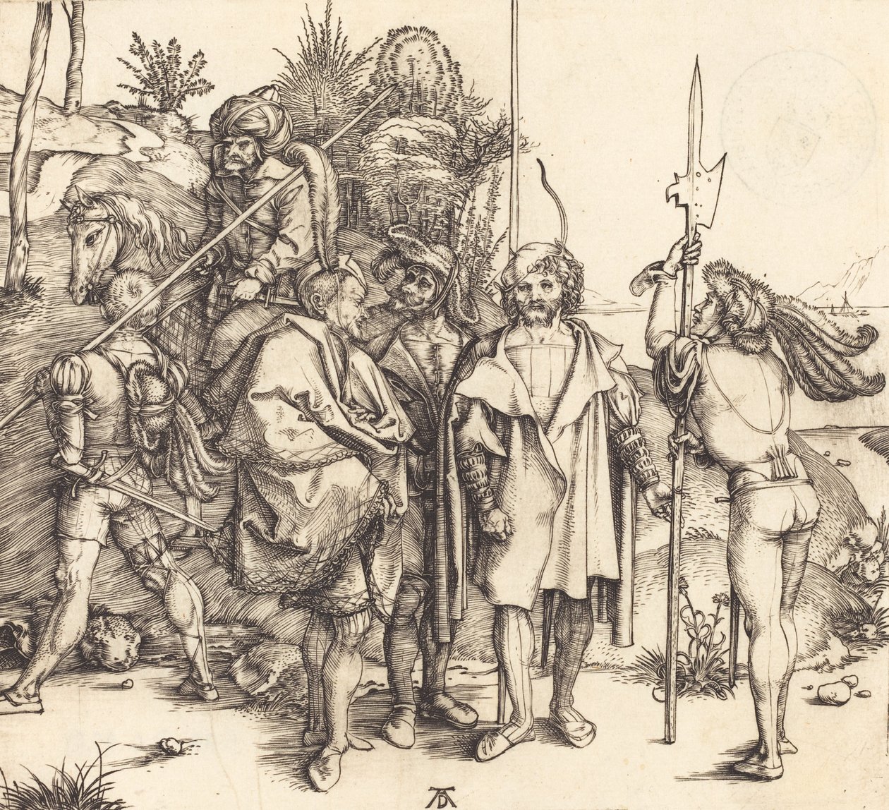 Öt katona és egy török lóháton, 14951496. alkotó: Albrecht Dürer