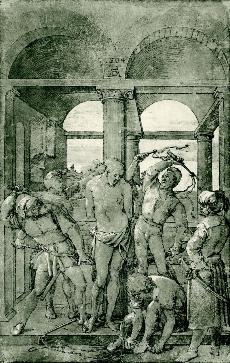 Krisztus megkorbácsolása alkotó: Albrecht Dürer