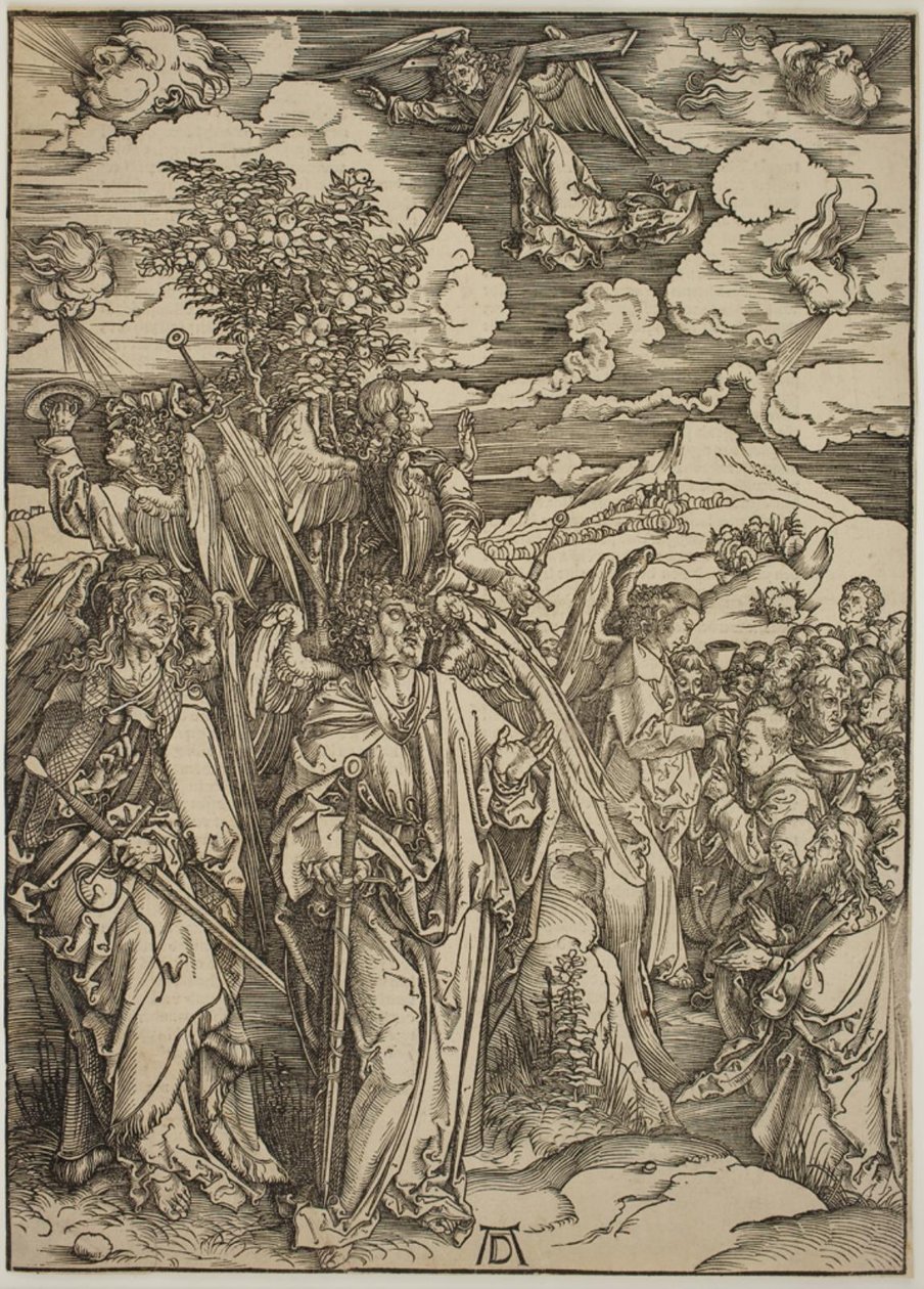 Négy angyal a szelekben maradva alkotó: Albrecht Dürer