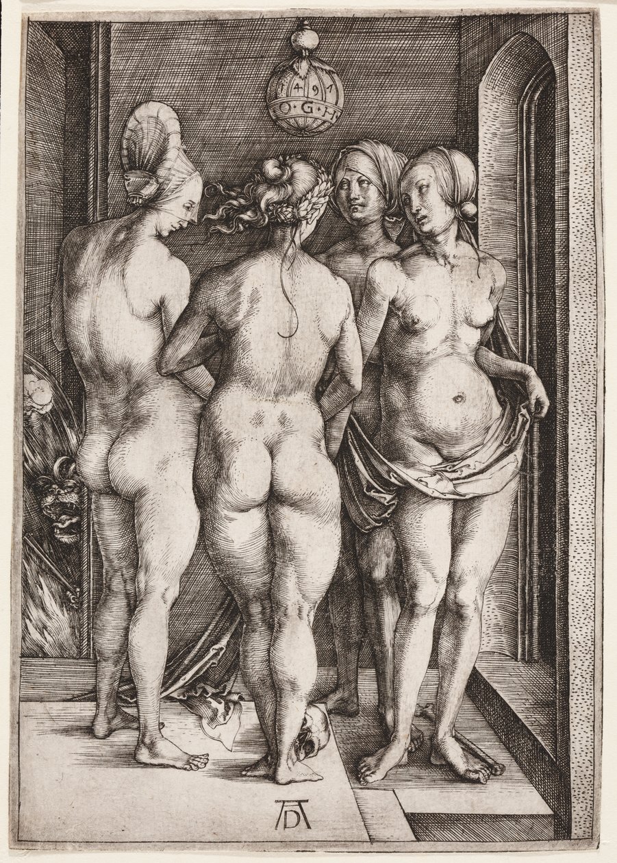 Négy meztelen nő (A négy boszorkány) alkotó: Albrecht Dürer