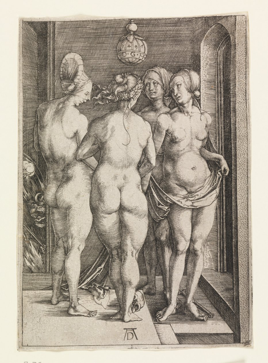 Négy meztelen nő (A négy boszorkány) alkotó: Albrecht Dürer