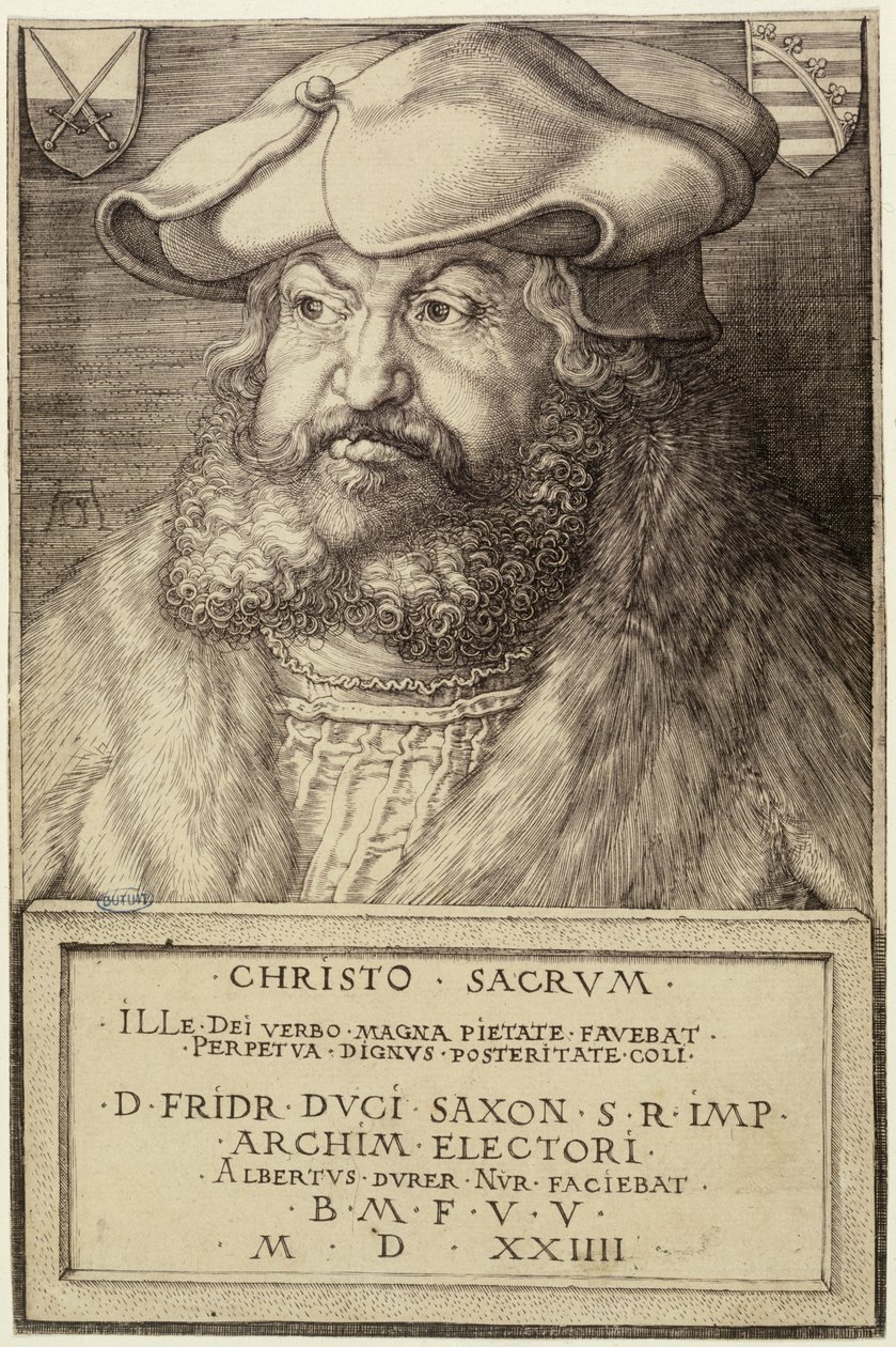 Frédéric, a Bölcs, Szász választófejedelem (Bartsch 104) alkotó: Albrecht Dürer