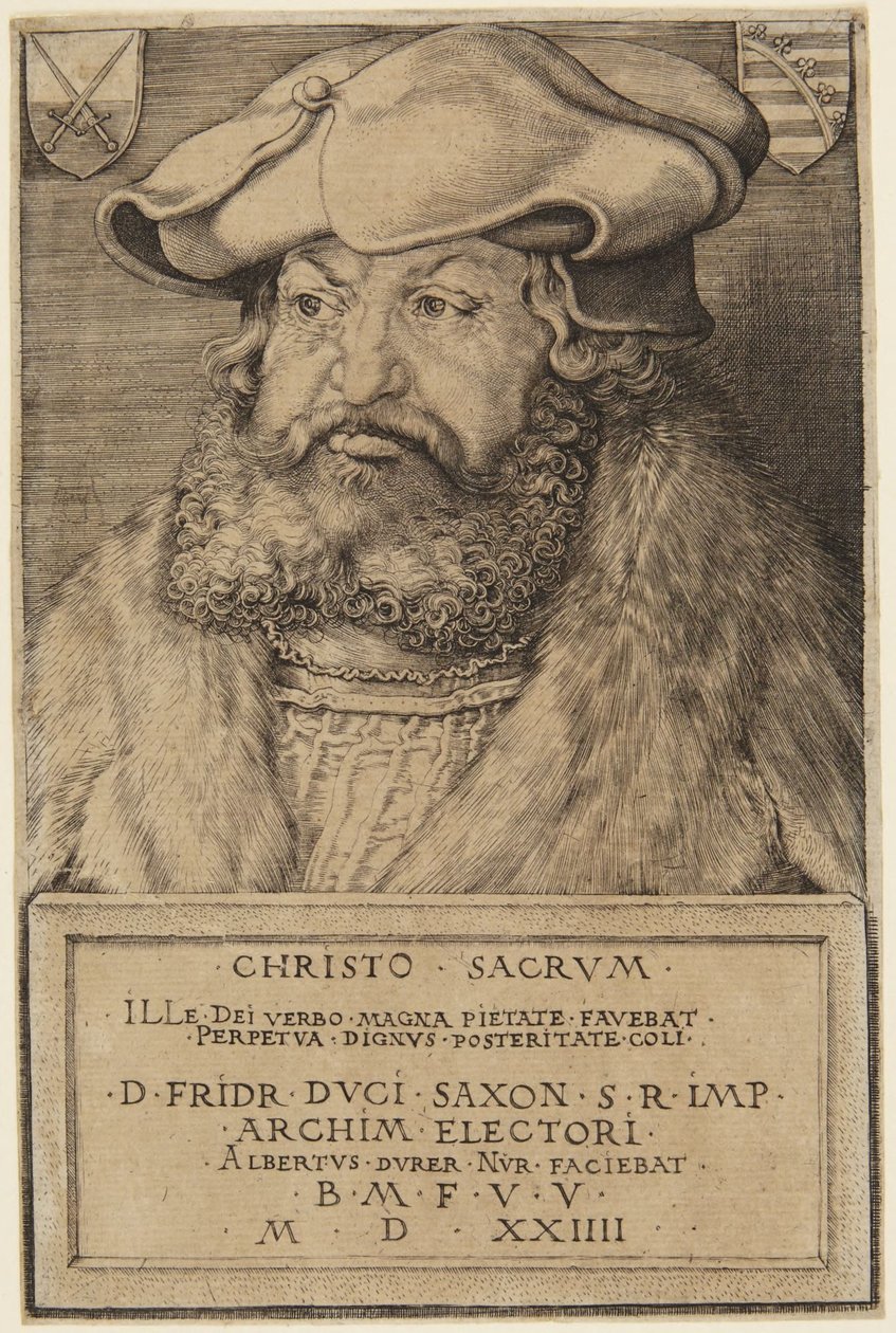 Frigyes, Szászország választófejedelme (B.104; M.102) alkotó: Albrecht Dürer