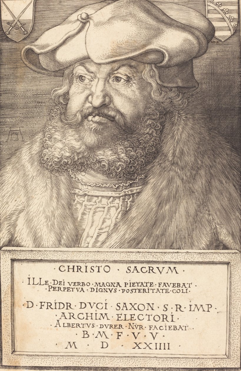 Bölcs Frigyes, Szászország választófejedelme, 1524. alkotó: Albrecht Dürer