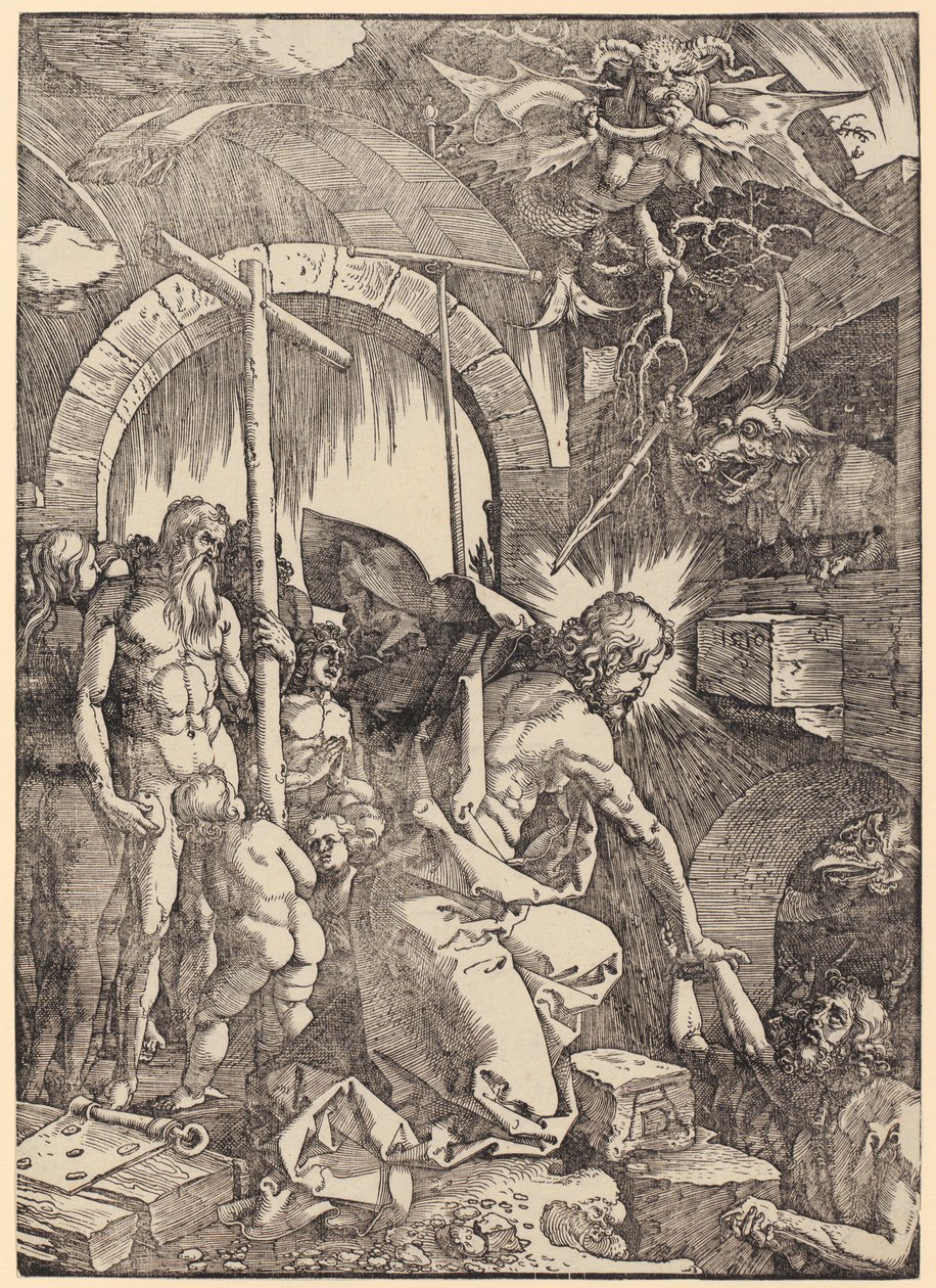 Krisztus megkorbácsolása, az „A nagy passió” sorozat 5. lapja alkotó: Albrecht Dürer