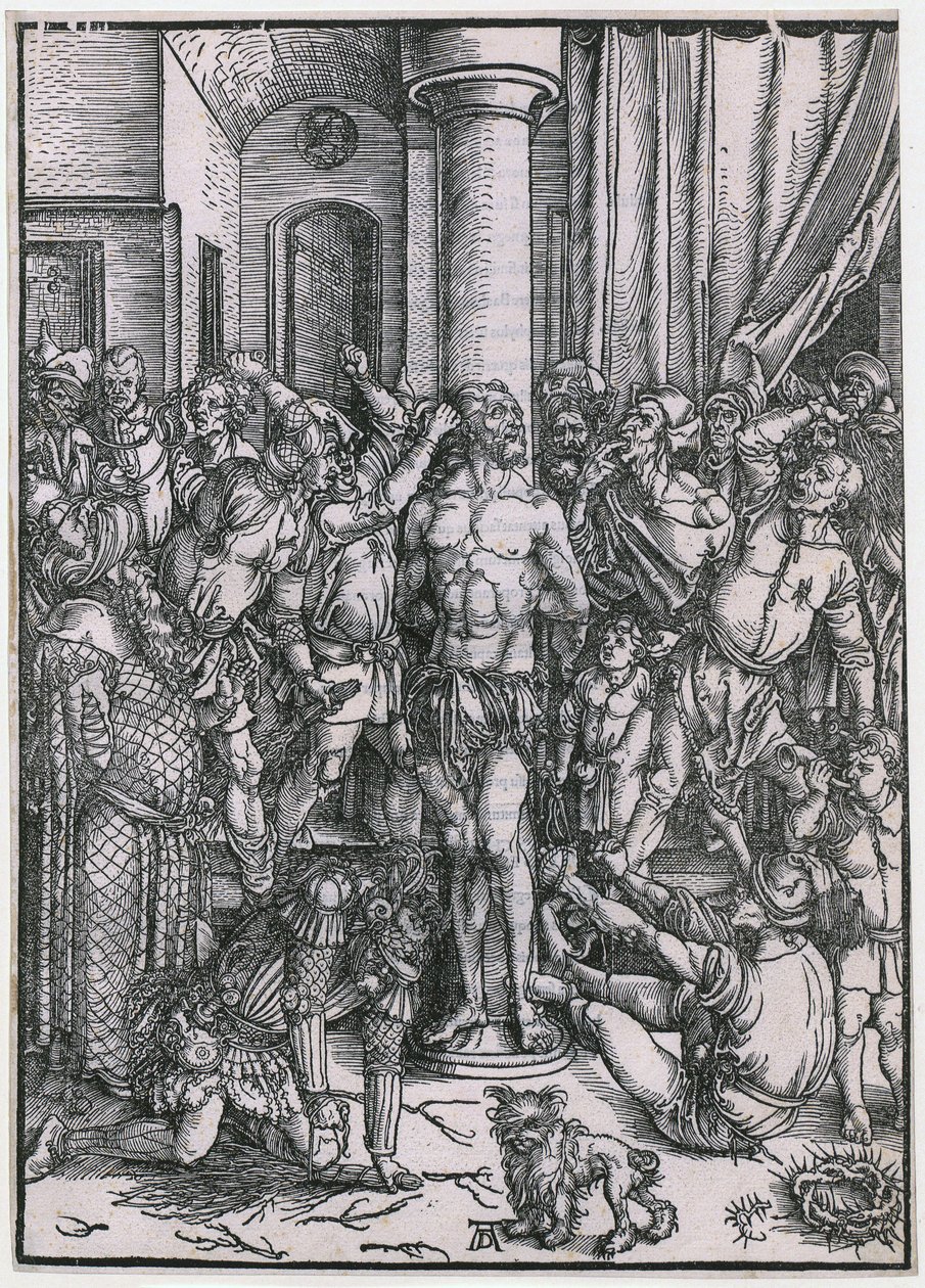 Krisztus megostorozása, „A nagy passió” sorozat 5. lapja alkotó: Albrecht Dürer