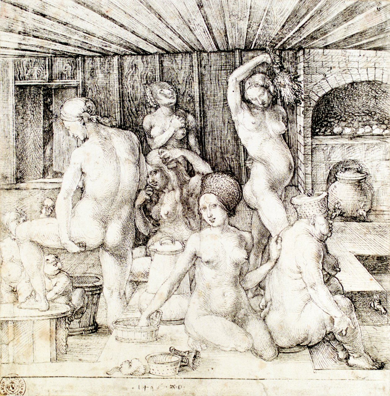 Német: Frauenbad A női fürdő alkotó: Albrecht Dürer