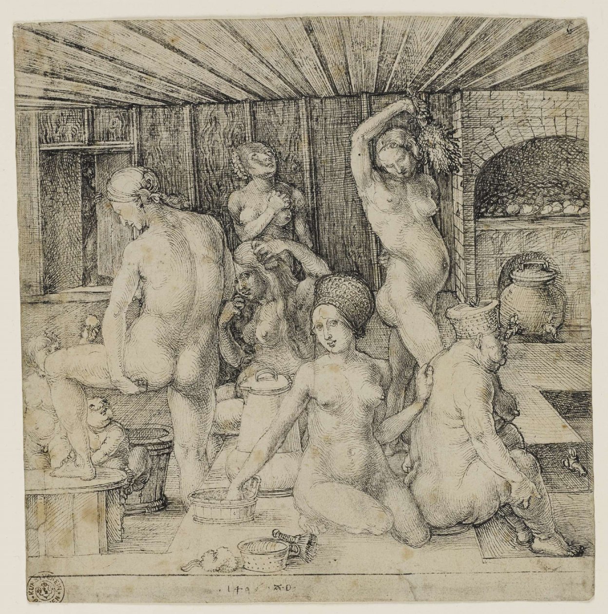 Német: Frauenbad A női fürdő alkotó: Albrecht Dürer