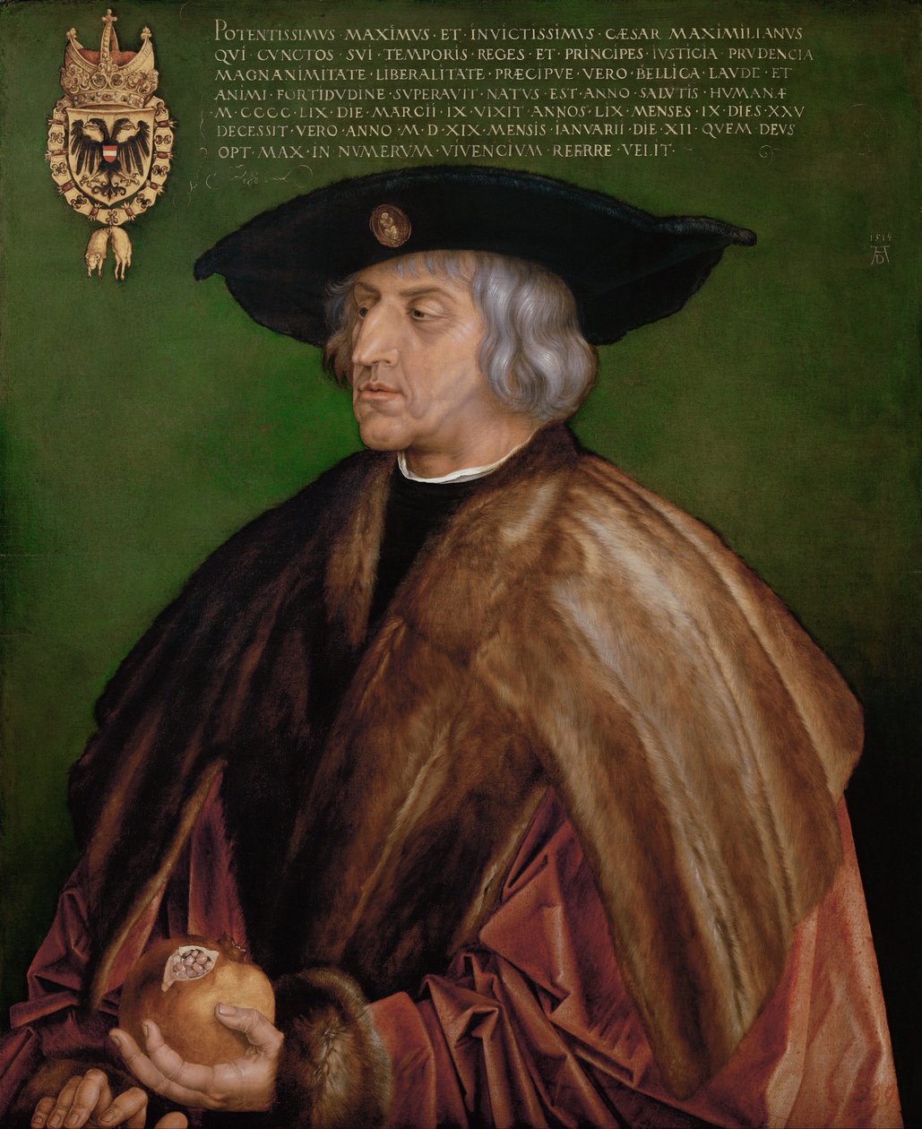 Németül: Kaiser Maximilian I. I. Maximilian I. császár alkotó: Albrecht Dürer