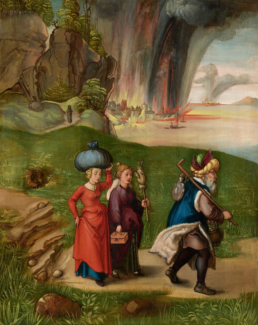 Német: Lot und seine Töchter Lot és lányai Lot és lányai alkotó: Albrecht Dürer