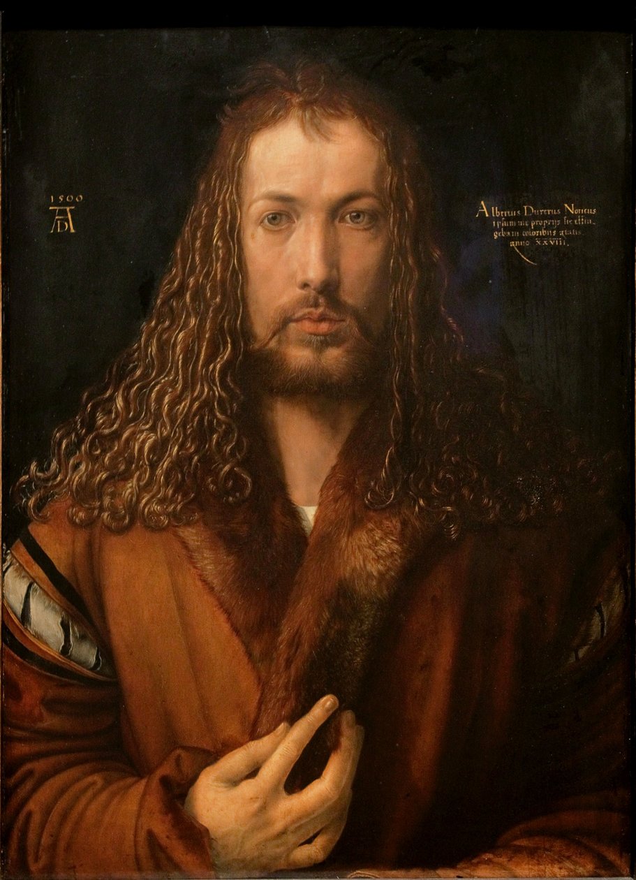 Német: Selbstbildnis im Pelzrock Önarckép szőrmével szegélyezett köntösben alkotó: Albrecht Dürer
