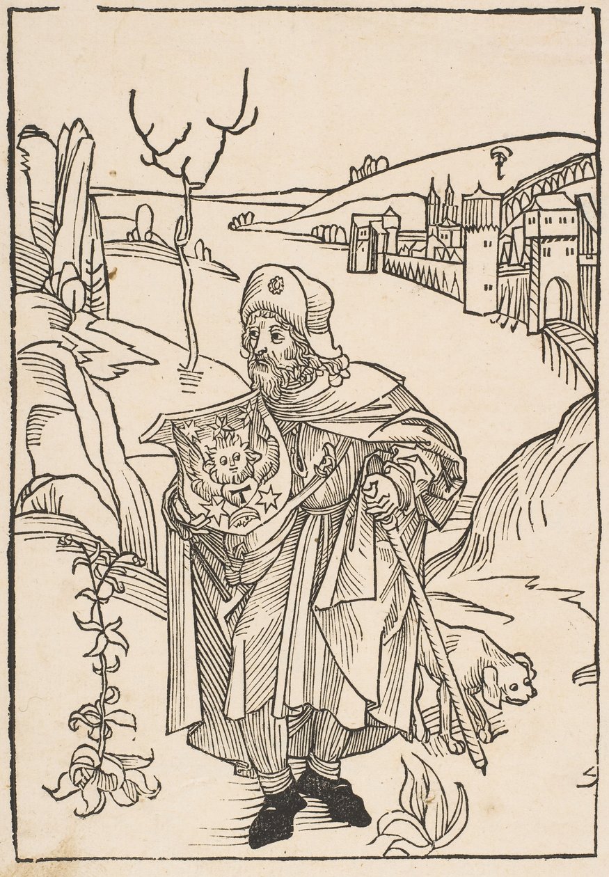 Gerson mint zarándok, a Gersonis Opera elődje, 1489.n.d. alkotó: Albrecht Dürer