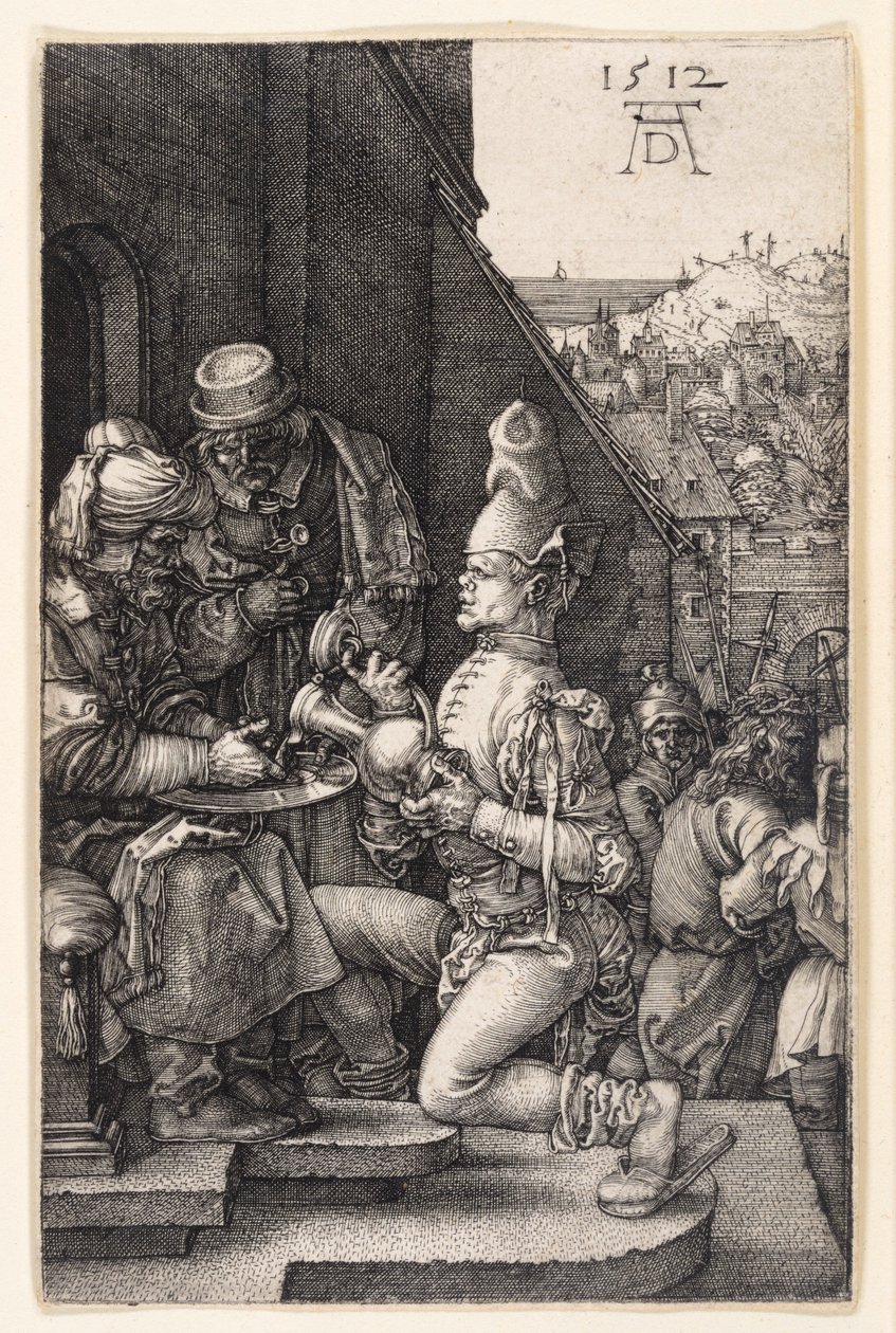 Pilátus kézmosása (Rézmetszet-passió) alkotó: Albrecht Dürer
