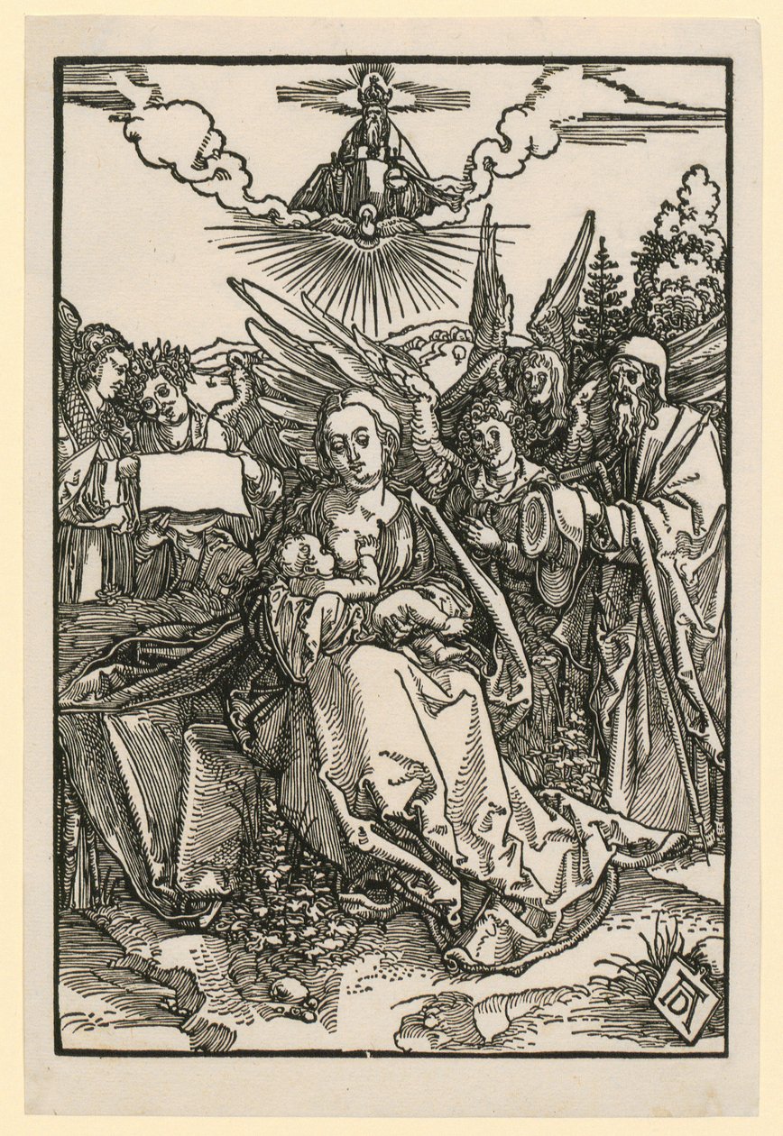 A Szent Család öt angyallal alkotó: Albrecht Dürer