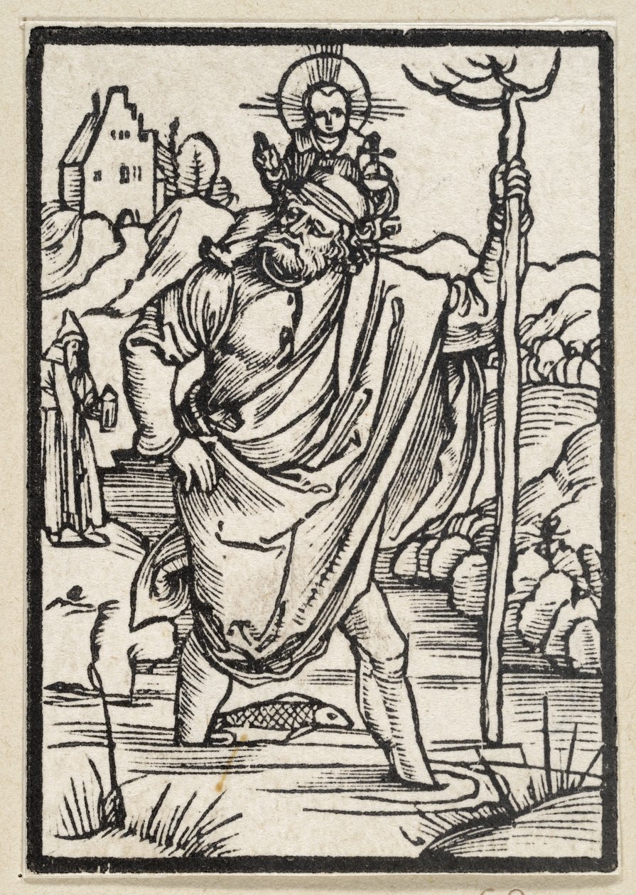 Szent Kristóf (63 vallási jelenet) alkotó: Albrecht Dürer