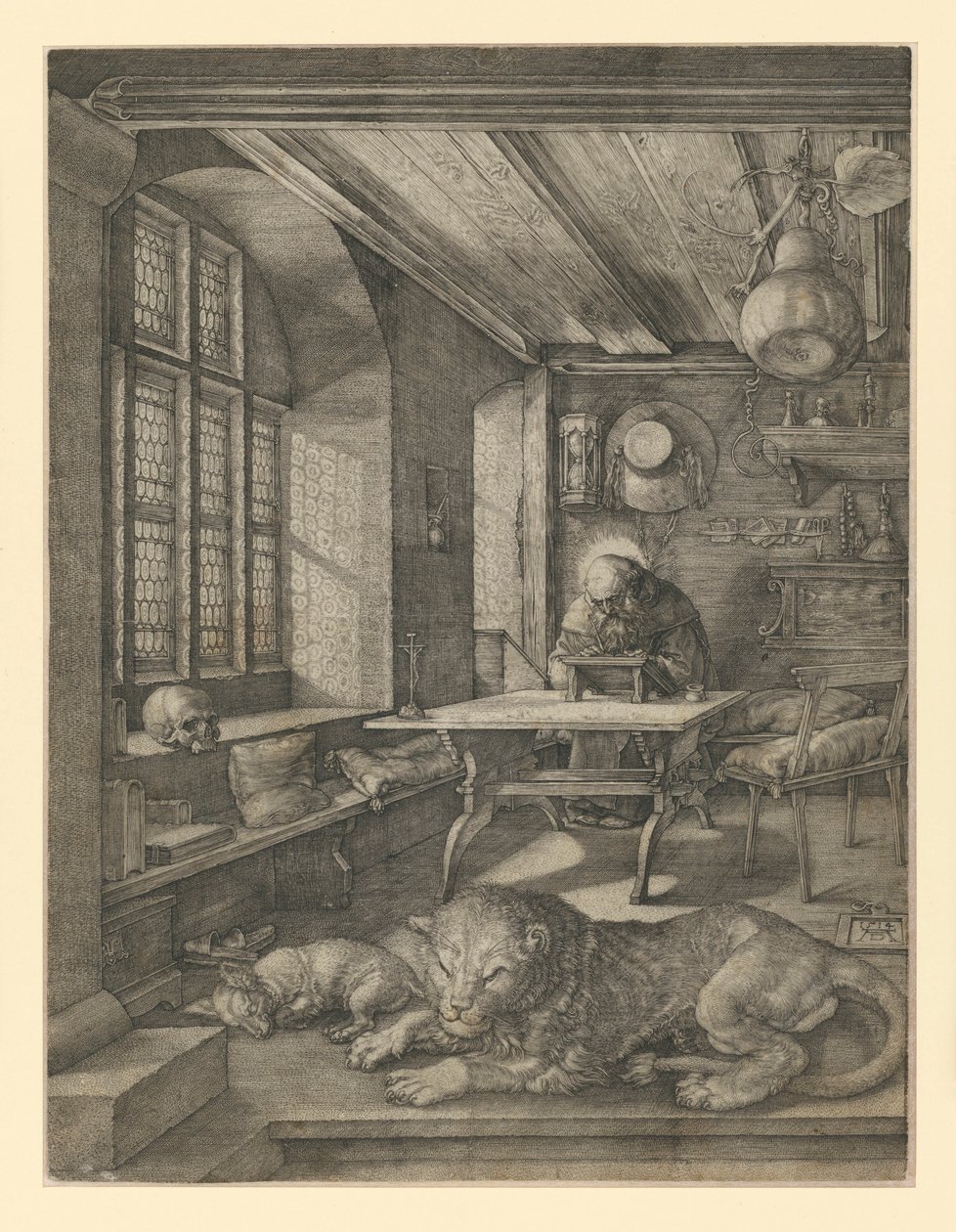 Szent Jeromos a dolgozószobájában alkotó: Albrecht Dürer