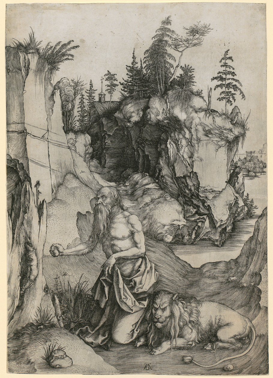 Szent Jeromos a sivatagban alkotó: Albrecht Dürer