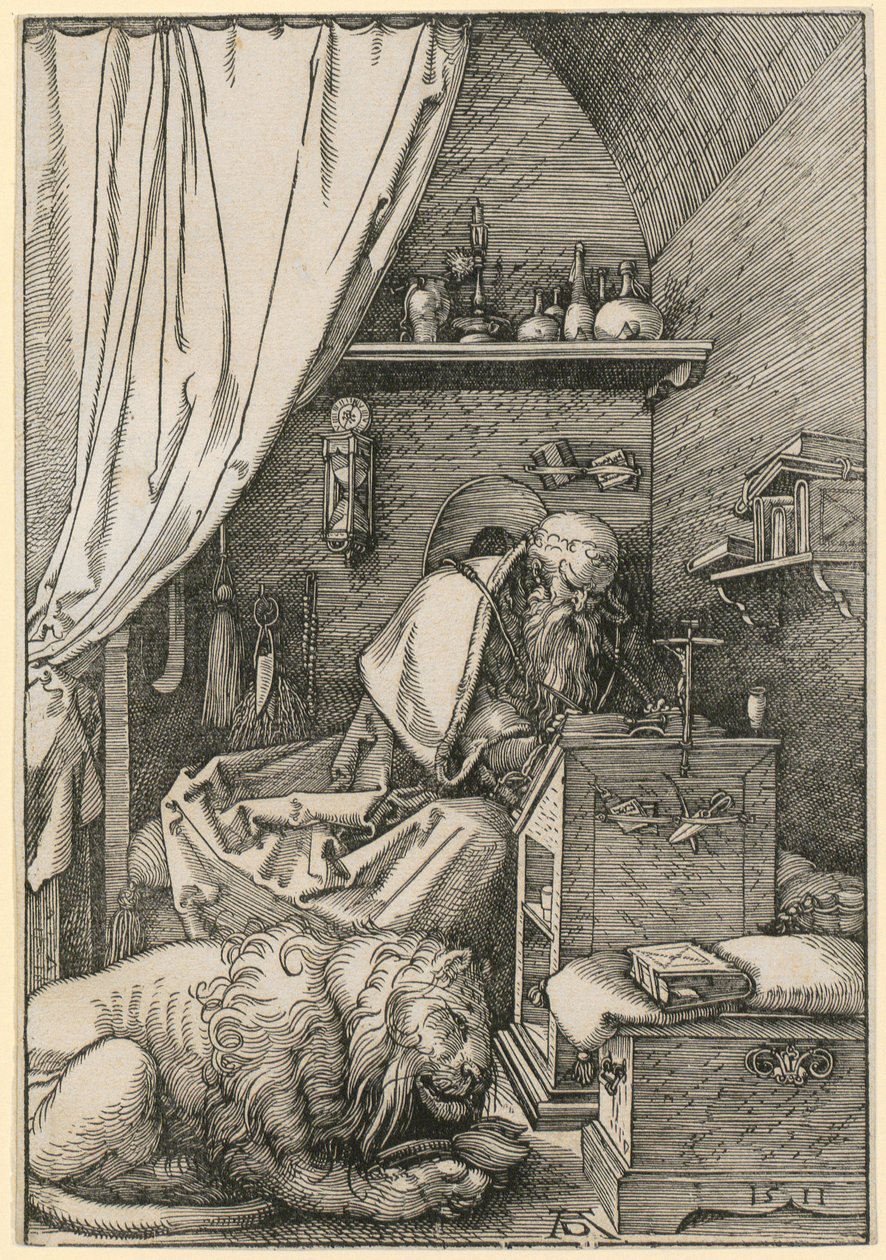 Szent Jeromos a cellájában alkotó: Albrecht Dürer