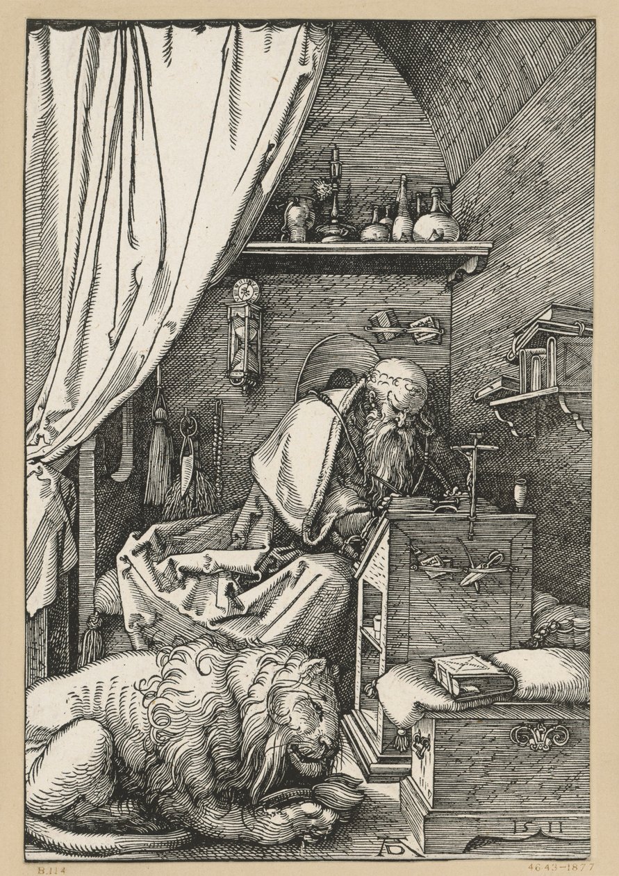 Szent Jeromos a cellájában alkotó: Albrecht Dürer