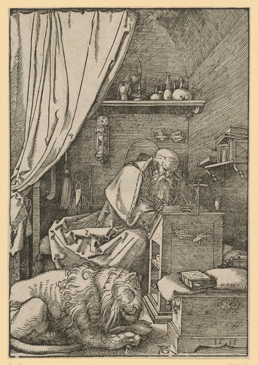 Szent Jeromos a cellájában alkotó: Albrecht Dürer