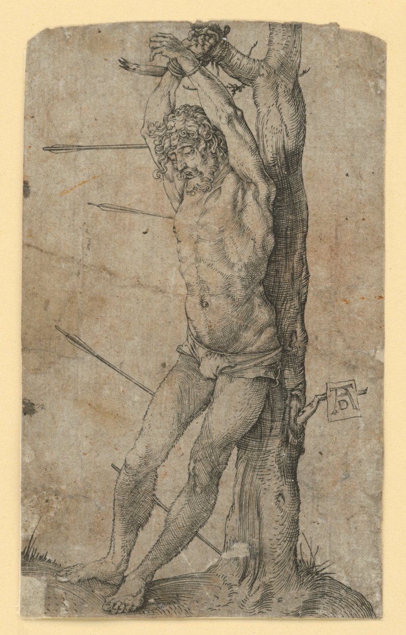 Szent Sebestyén fához kötözve alkotó: Albrecht Dürer