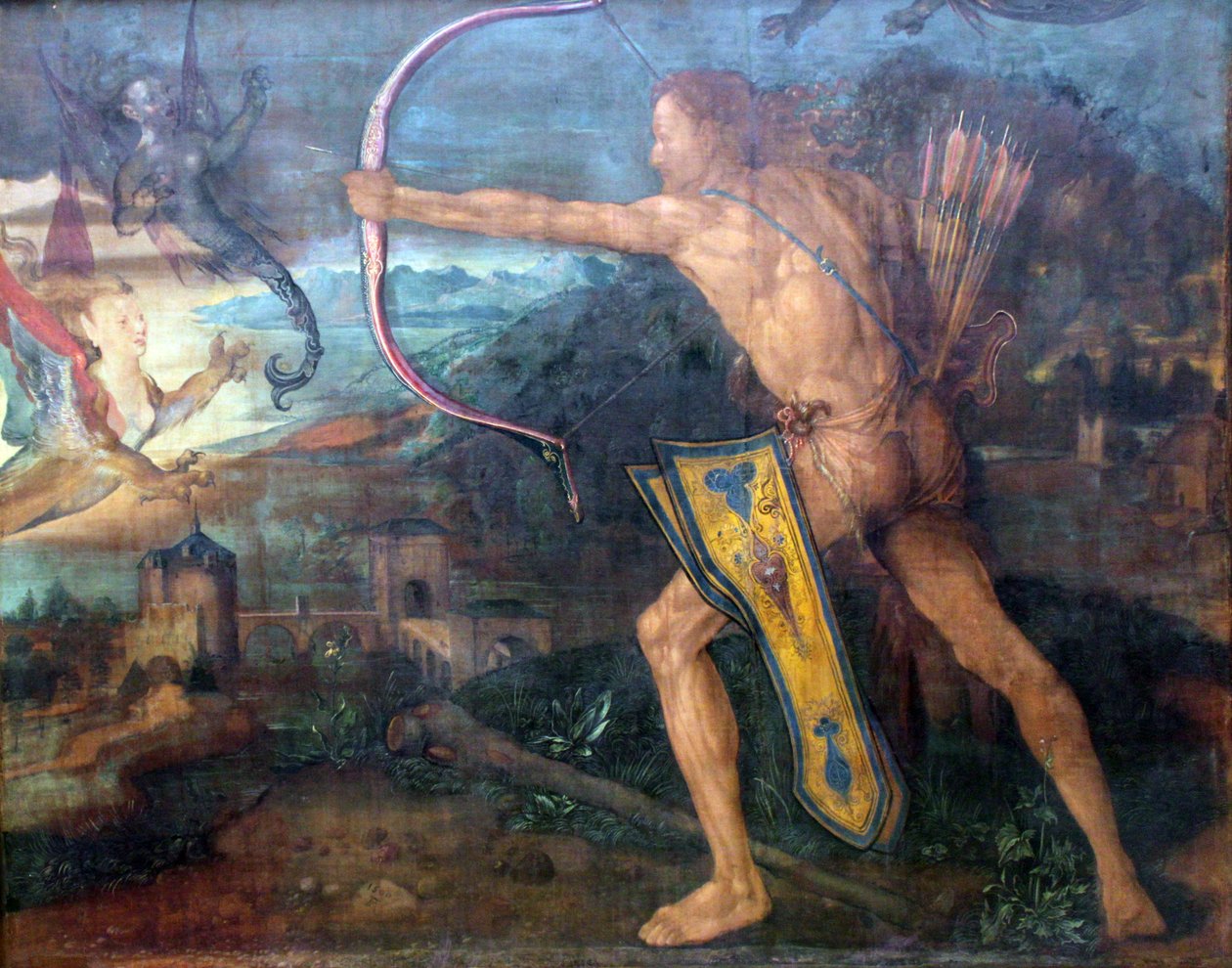 Herkulesz megöli a sztümphaloszi madarakat alkotó: Albrecht Dürer