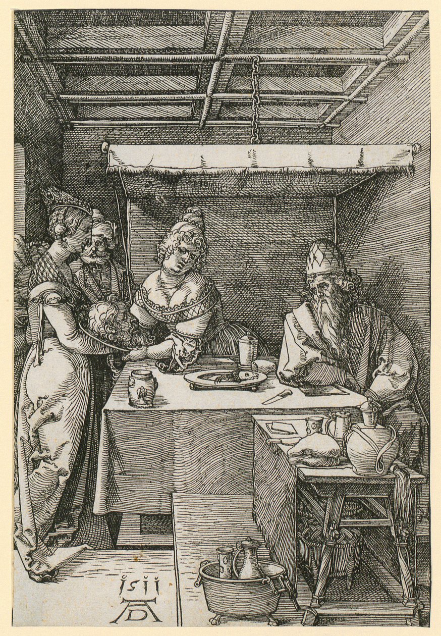 Heródiás átveszi János fejét alkotó: Albrecht Dürer
