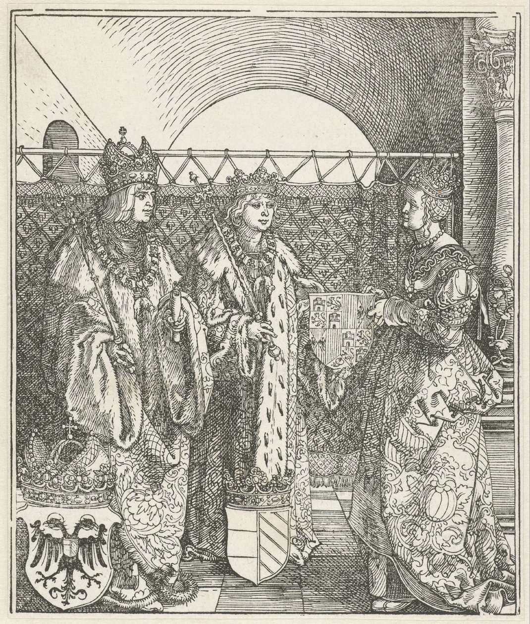 A spanyol házasság: Szép Fülöp feleségül veszi Kasztíliai Johannát alkotó: Albrecht Dürer