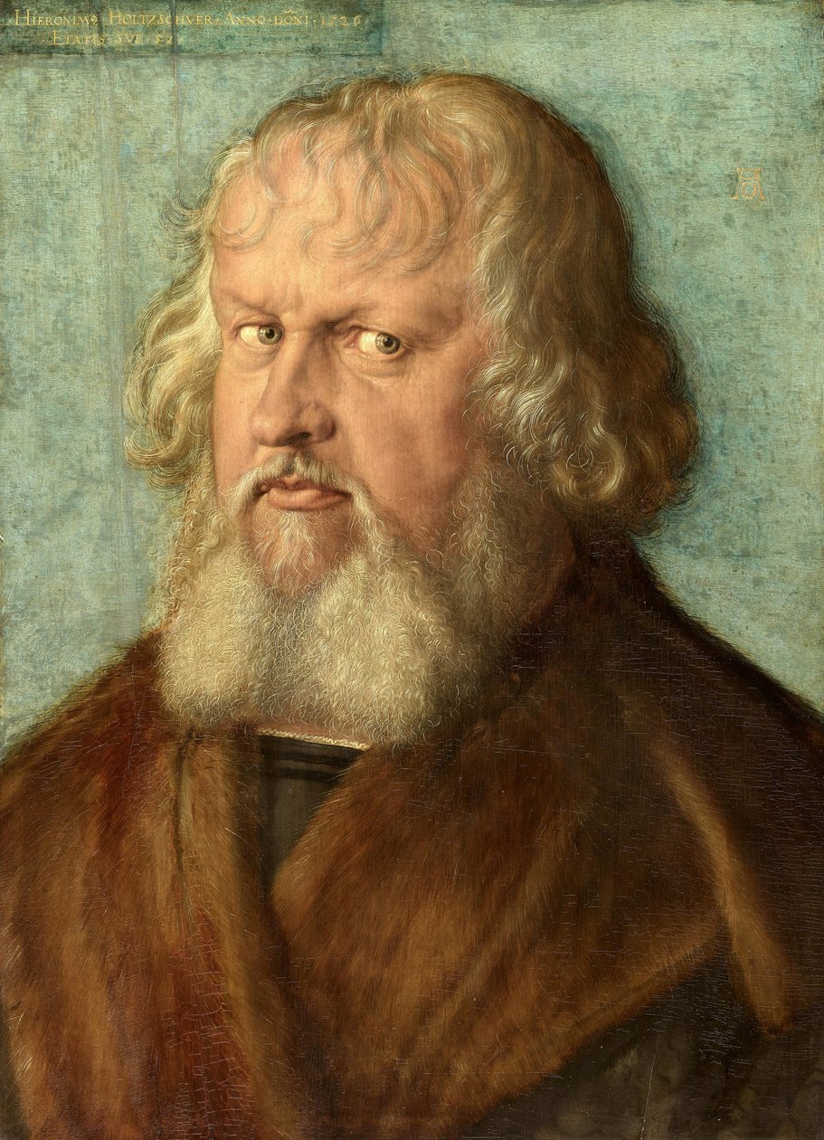 Hieronymus Holzschuher (1469-1529) fedéllel alkotó: Albrecht Dürer